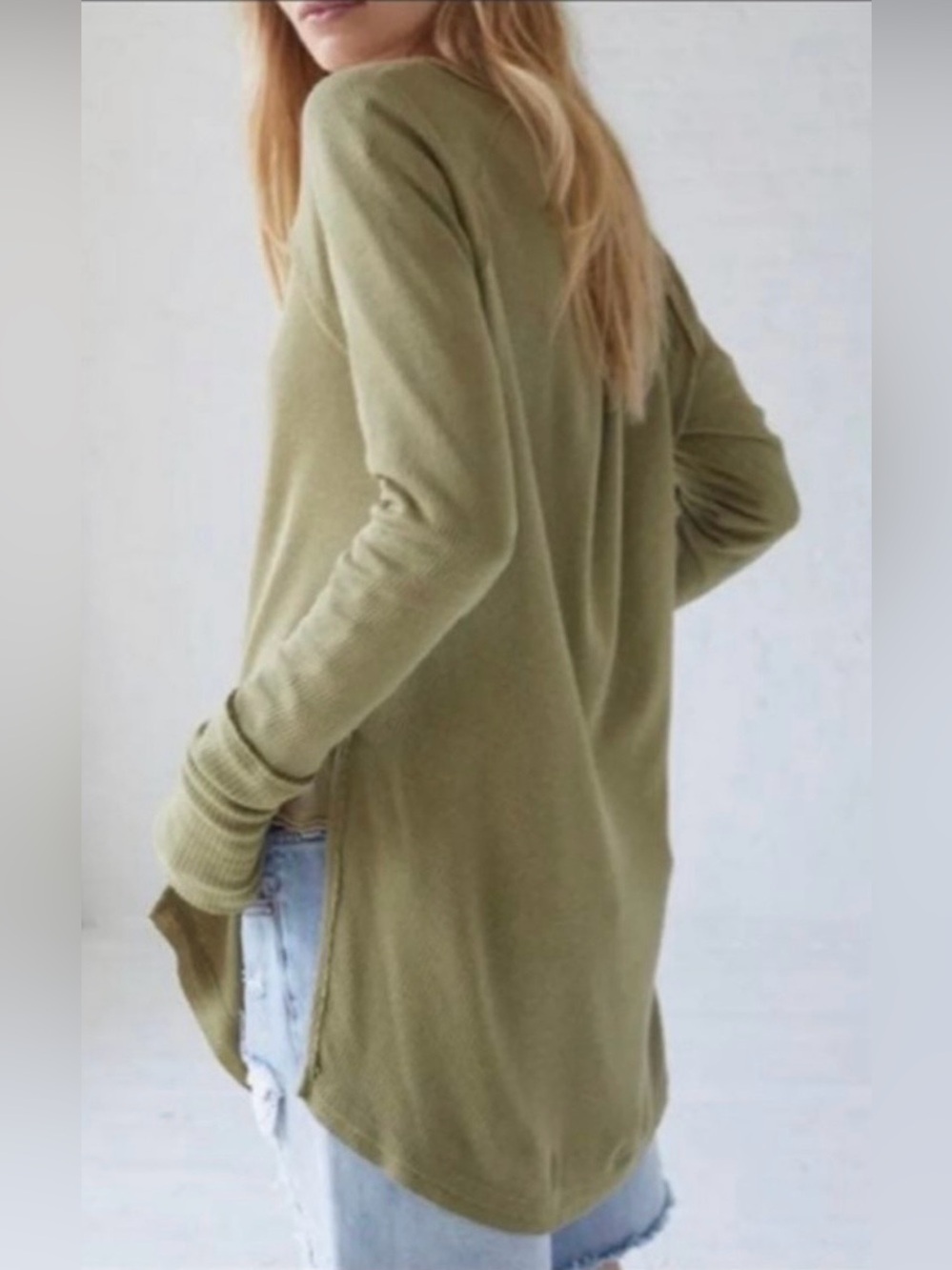 We The Free by Free People “Snowy Day” Thermal Tunic in Sunstone.